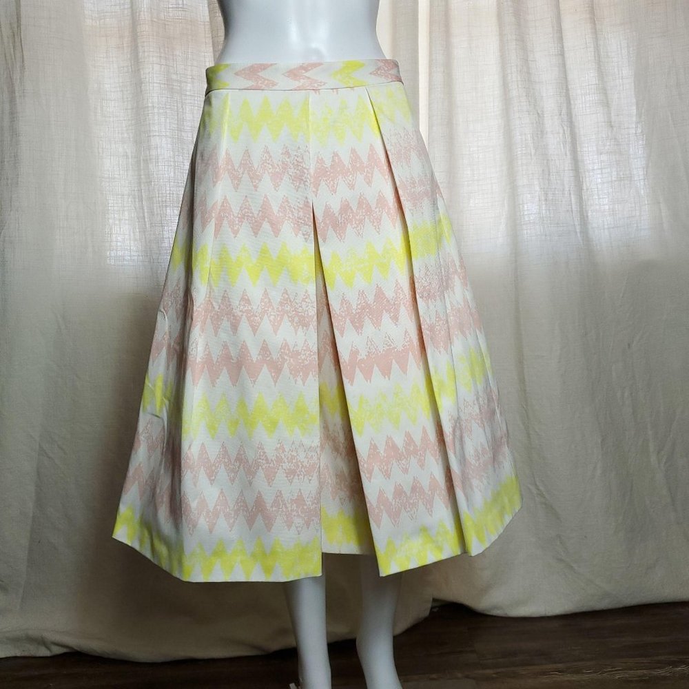 1. state zig zag a line  high waisted pleated midi